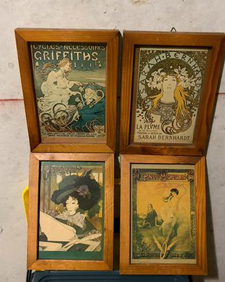 Set quadretti Art Nouveau