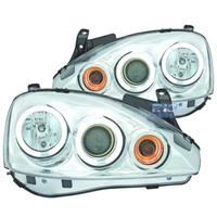 FARI OPEL CORSA C 00-06 OCCHI ANGELI CCFL FONDO CR