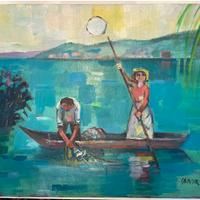 Manlio Sarra olio su tela 50x60