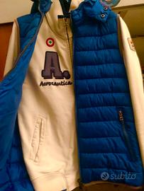 Piumino con cappuccio staccabile e felpa