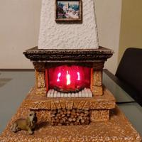 CAMINETTO IN PIETRA CON FIAMMA 