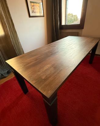 TAVOLO DA PRANZO ARTIGIANALE IN TEAK