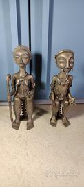 Coppia statuine decorative stile etnico vintage