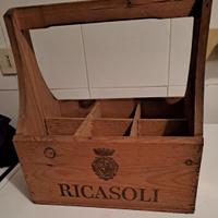 Cassetta portabottiglie in legno Ricasoli anni ‘50
