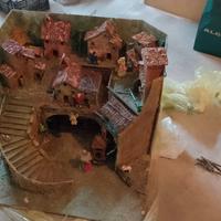 presepe artigianale con pastori 