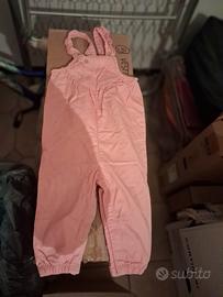 salopette rosa bimba 92 cm 18-24 m