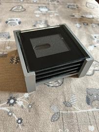 6 Sottobicchieri vetro temperato articolo minimal