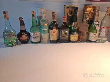 10 grappe bottiglie anni 1970-80-90 