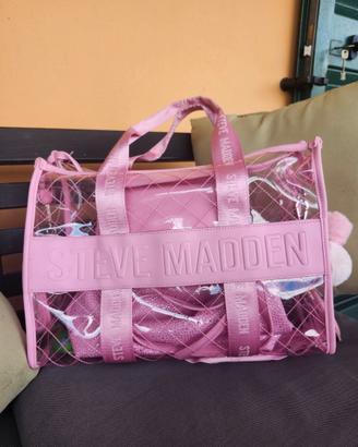 Borsa rosa Steve Madden + set di borsette abbaglia