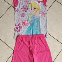 Pigiama bimba manica corta Frozen 6 anni