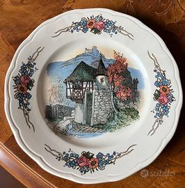 Coppia piatti Faïenceries Sarreguimenes Obernai