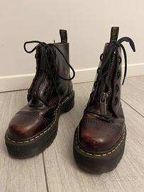 STIVALE SINCLAIR DR MARTENS CHERRY RED, come nuovi