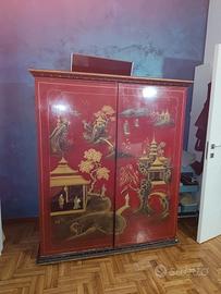  Armadio lacca rossa stile cinese