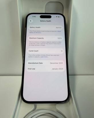 IPhone 15 Nero 256Gb Batt.100%