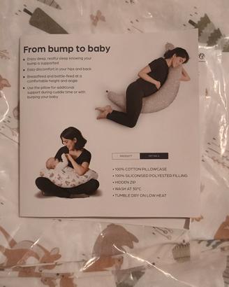 Cuscino gravidanza e allattamento 2 in 1