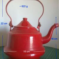 Teiera Bollitore  smaltato rosso diametro ~ 16 cm