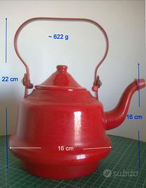 Teiera Bollitore  smaltato rosso diametro ~ 16 cm