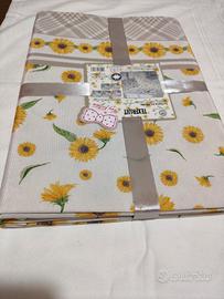 Coppia Tovaglie Girasoli TEXFRUIT - Nuove (6 e 12 