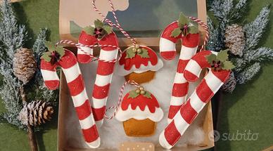 Decorazioni albero di Natale cupcakes candy canes