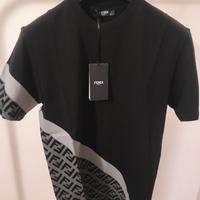 T-Shirt Fendi uomo nera taglia S.