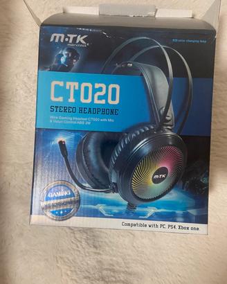 cuffie gaming MTK CT020 +microfono per PC/PS/Xbox