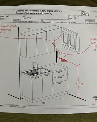 piccola cucina Scavolini larghezza 140cm del
2023