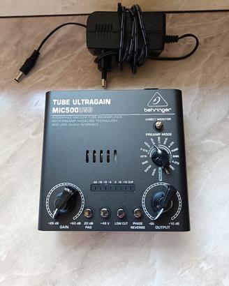 tube ultragain mic 500 usb preamp