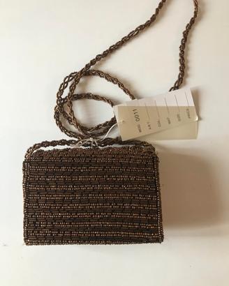 Pochette di perline color oro