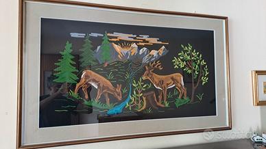 3 Quadri ricamati in rilievo