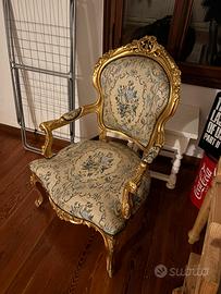 Poltrona Barocca Dorata / Luigi XV
