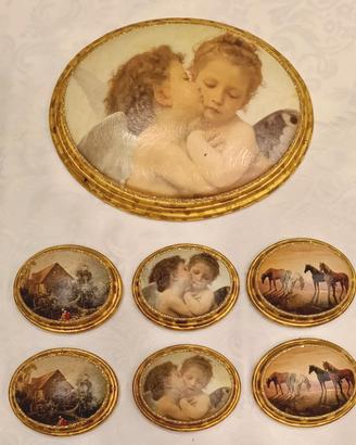 QUADRETTI PLACCHE BOMBATE DECORATIVE STILE SOVRANI