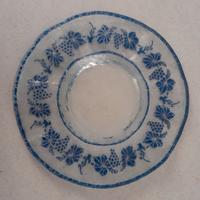 Piatto decorativo in vetro con motivo a uva e fogl