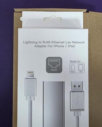 Lightning to RJ45 Ethernet Lan Network Adapter
