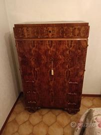 Elegante Secrétaire Vintage in Radica di Noce