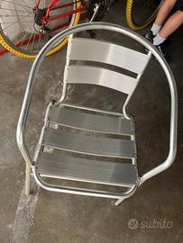 n 6 sedie alluminio da bar