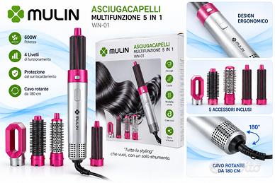 MULIN Asciugacapelli Multifunzione 5 in 1 WN-01
