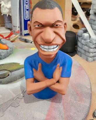 Busto caricatura Mbappè