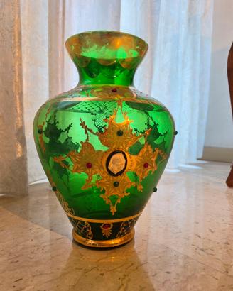 Vaso in vetro veneziano stile Murano Eugenio Ferro