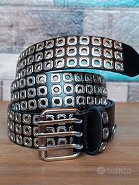 Cintura Nuova Punk Borchie Acciaio Nero Goth