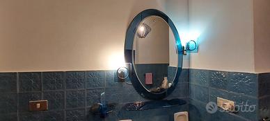Set specchio e applique da bagno vintage anni 80