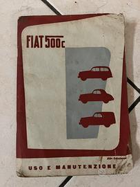 Fiat 500 c Manuale uso e manutenzione 1954