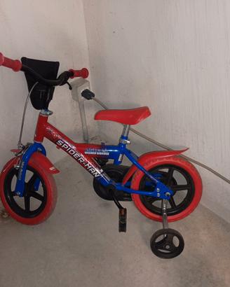 Bicicletta da bambino Spiderman con rotelle