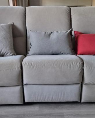 Divano Natuzzi 3 posti grigio