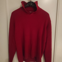 Maglione uomo collo a V Celio tg.S colore rosso co