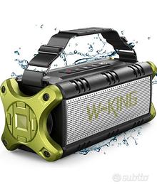 W-King casse bluetooth stereo coppia Powerbank