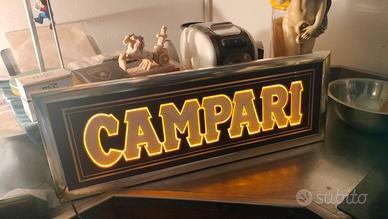 Tabella Insegna Luminosa Pubblicitaria Campari