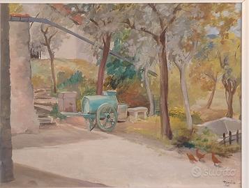 3 quadri Ernesto TOMBA, futurismo 1942