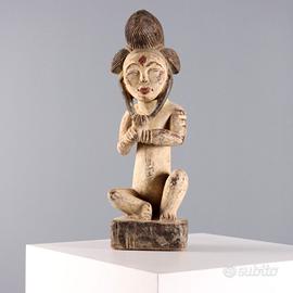 Figura di Antenata Scultura in Legno del Gabon