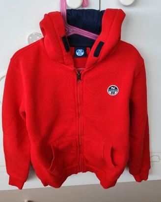 North Sails Felpa Bambino con Cappuccio e Zip -T10