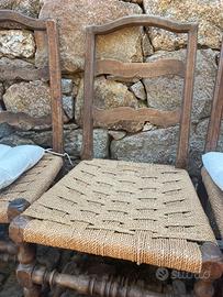 Sedie legno massello vintage no design